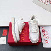 VALENTINO 25S RUNBOOT SNEAKERS IN WHITE LAMBSKIN