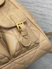 MEDIUM 25 CARO BACKPACK ALMOND BEIGE MACROCANNAGE LAMBSKIN