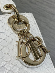 MINI 17 LADY BAG IN WHITE SNAKESKIN PATTERN LAMBSKIN