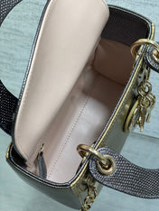 MINI 17 LADY BAG IN GOLD METALLIC LAMBSKIN