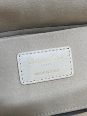 DIOR 25S MEDIUM LADY D-JOY 26 IN BEIGE LAMBSKIN GOLD HARDWRE
