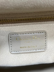 DIOR 25S MEDIUM LADY BAG 24 IN POWDER BEIGE CALFSKIN GOLD HARDWRE