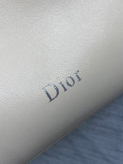 DIOR 26S BOW BAG 30 IN WHITE LAMBSKIN
