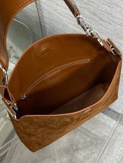 DIOR 26S MEDIUM BAG 31 IN LIGHT BROWN SUEDE
