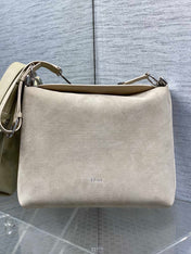 DIOR 26S MEDIUM BAG 31 IN BEIGE SUEDE