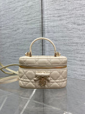 DIOR 26S MINI VANITY 17 IN BEIGE LAMBSKIN