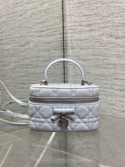 DIOR 26S MINI VANITY 17 IN LIGHT GREY LAMBSKIN