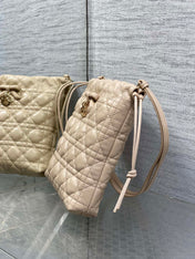 DIOR 26S ADIORABLE BUCKET BAG 20 IN BEIGE LAMBSKIN
