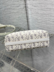 DIOR 26S MINI BAG 19 IN BEIGE OBLIQUE JACQUARD