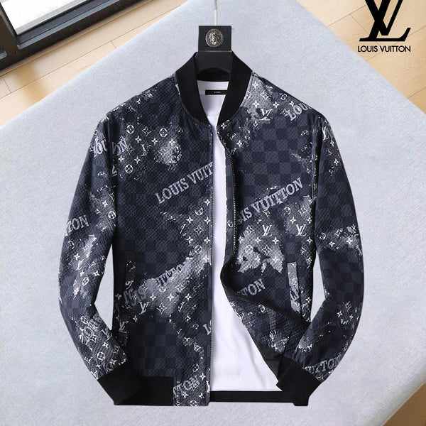 LV NAVY BLUE MONOGRAM AND DAMIER JACKET 239042