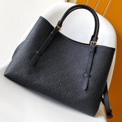 LV 25S BABYLONE TOTE GM BAG 37 IN BLACK CALFSKIN GOLD HARDWARE