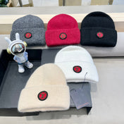 BEANIE HAT IN BLACK WOOL AND RABBIT FUR 433473