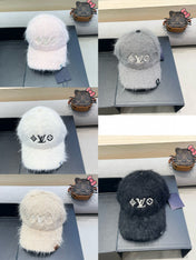 BASEBALL CAP IN GRAY RABBIT FUR 434937
