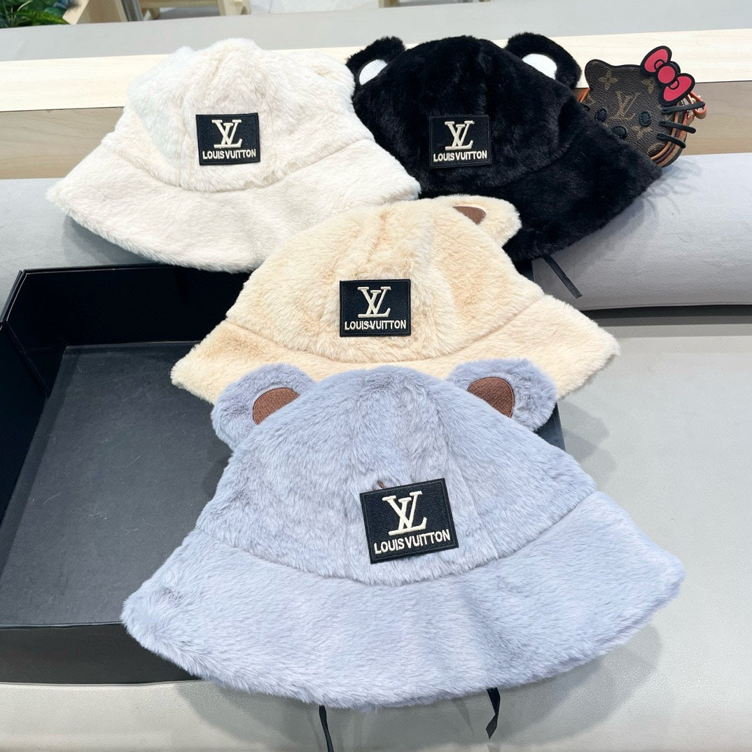 BUCKET HAT IN BEIGE  WOOL AND LAMB FUR 434942