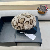 BAKER BOY HAT IN LIGHT BEIGE MINK FUR 438089