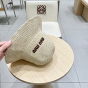 MIUMIU RAFFIA BUCKET HAT STYLE 70