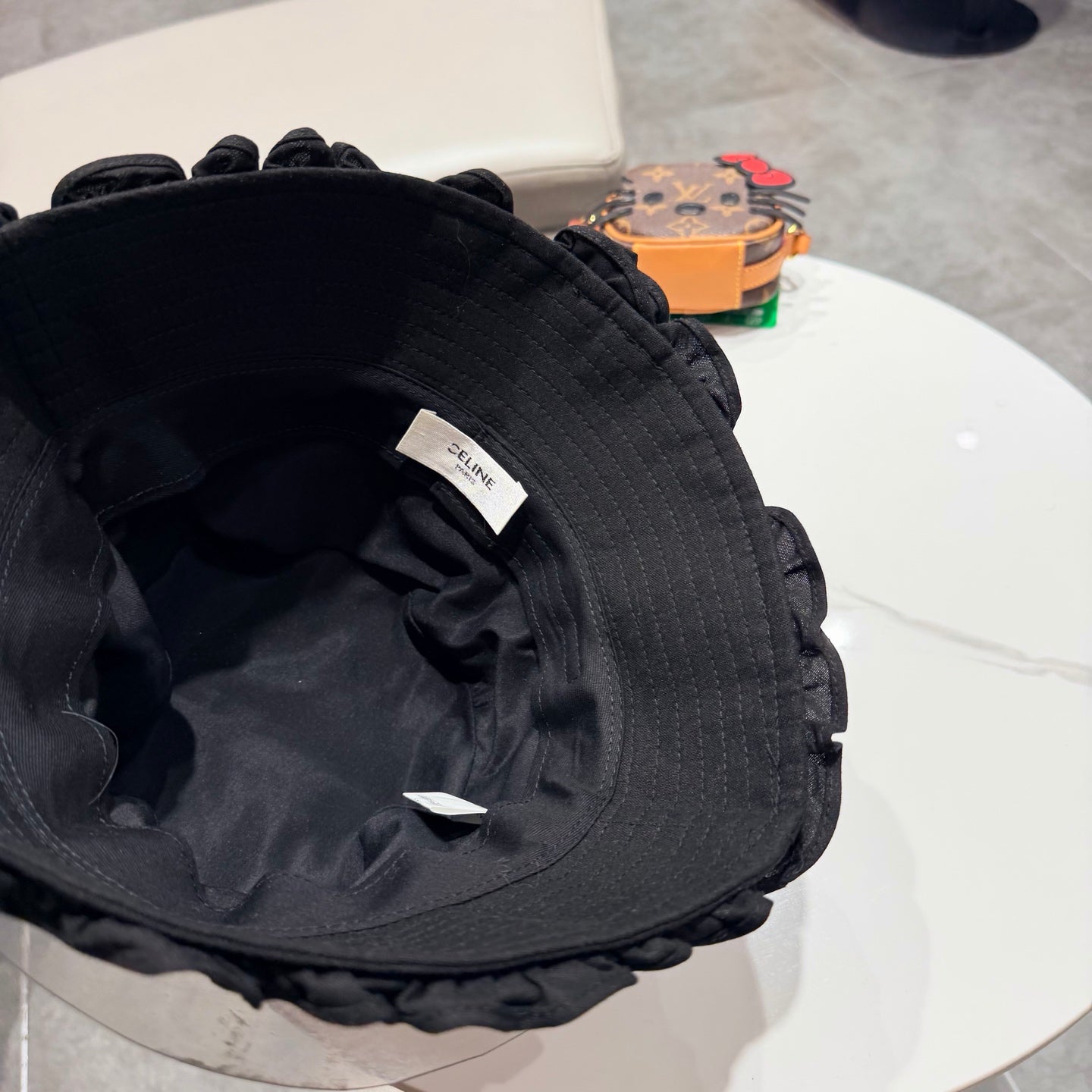 CELINE 26S CELINE RUFFLED BUCKET HAT STYLE 13