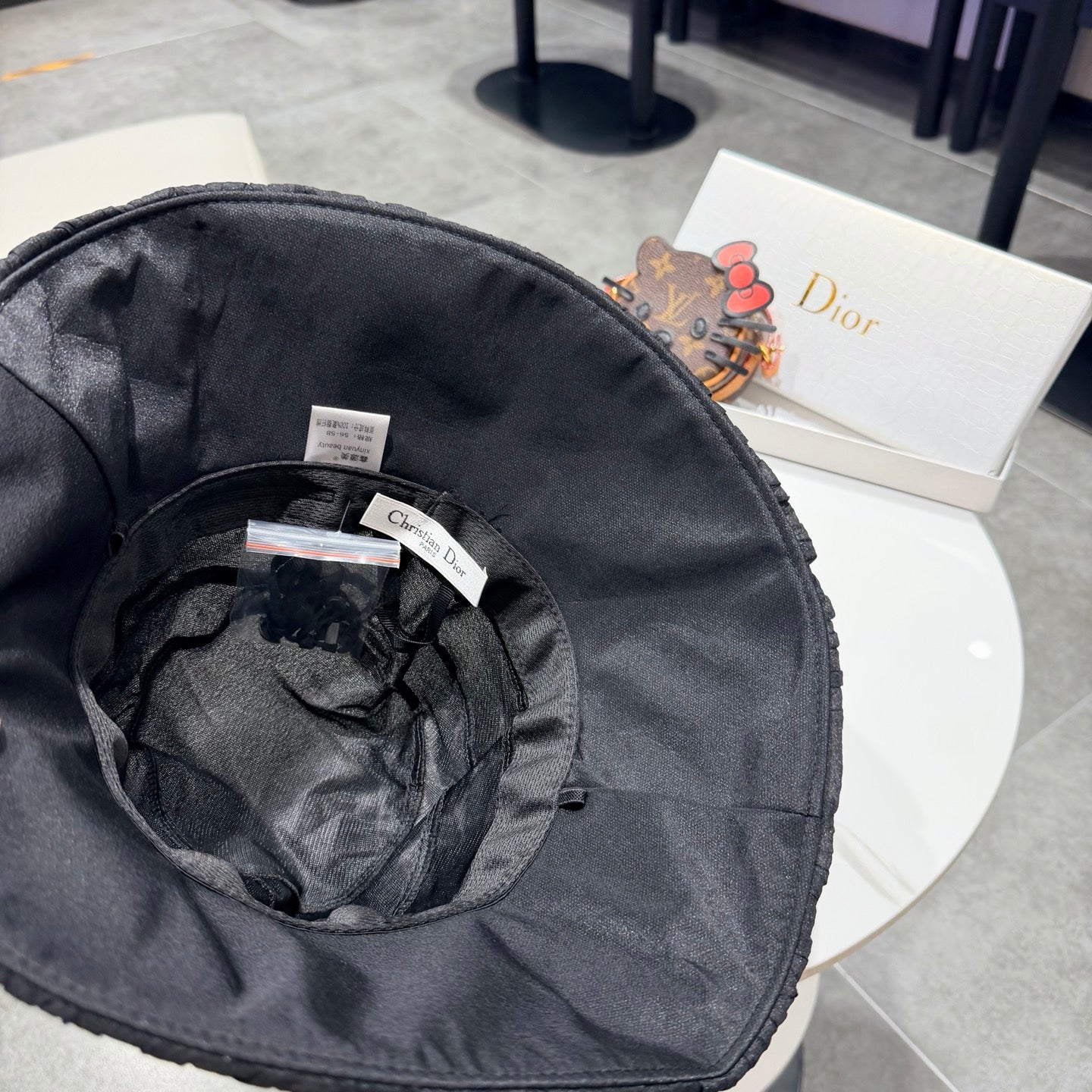 DIOR 26S PLEATED WIDE-BRIM BUCKET HAT STYLE 13
