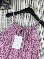 CHANEL PINK PEARL-EMBELLISHED CAMISOLE