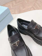 PRA BRUSHED MONOLITH LOAFERS BLACK CALFSKIN