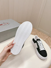 PRA LEATHER LOGO OUTLET SNEAKERS BLACK CALFSKIN