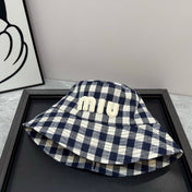 MM BUCKET CHECKED PATTERN WITH LOGO
