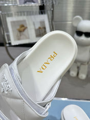 PRA STRAP SANDALS 55MM IN WHITE CALFSKIN