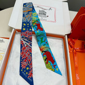 HERMES 25S SILK NECKERCHIEF 86 IN SILK 714353