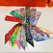 HERMES 25S SILK NECKERCHIEF 86 IN SILK 714354