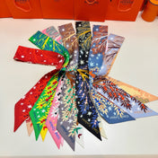 HERMES 25S SILK NECKERCHIEF 86 IN SILK 714355