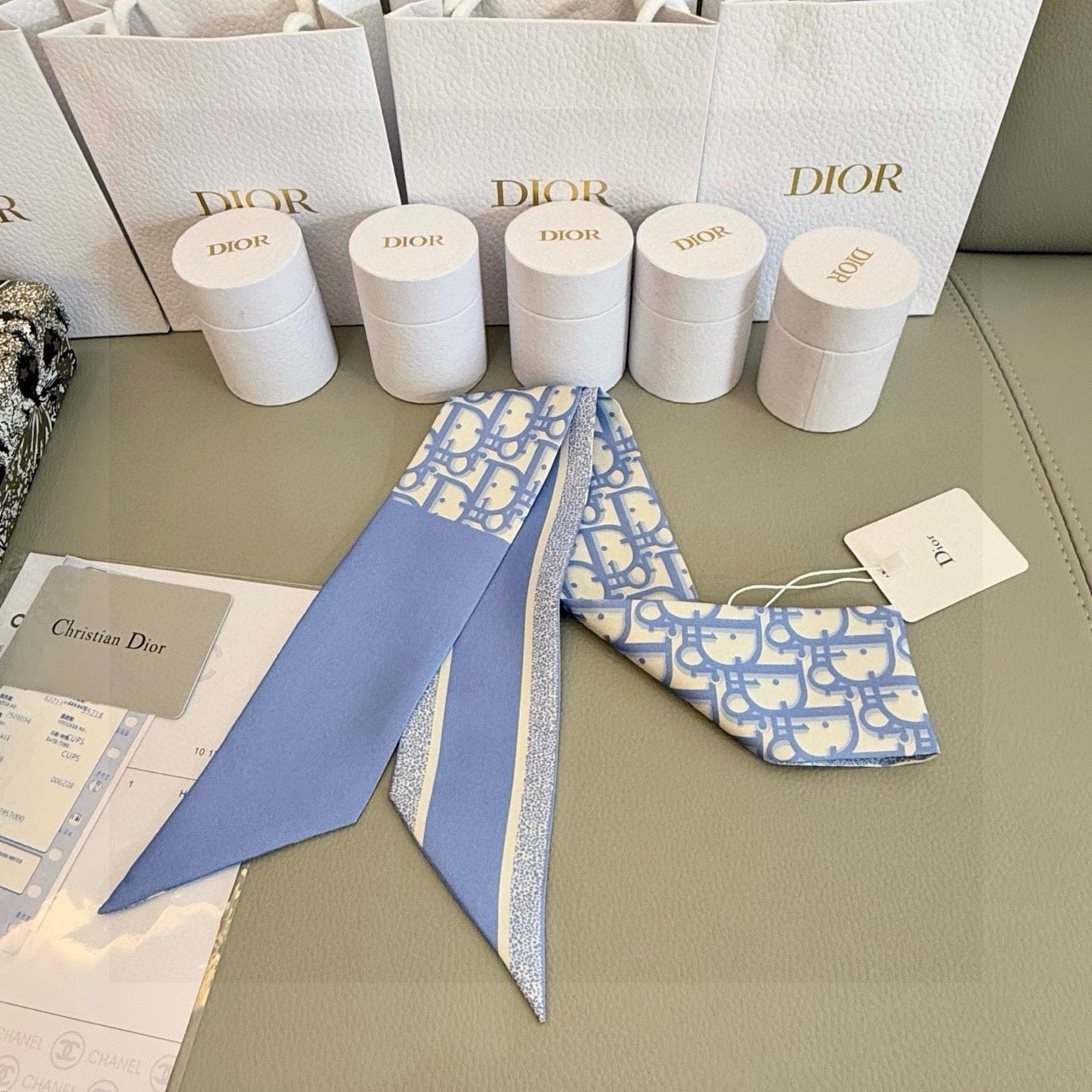 DIOR 26S SCARF 105CM IN SILK 309590