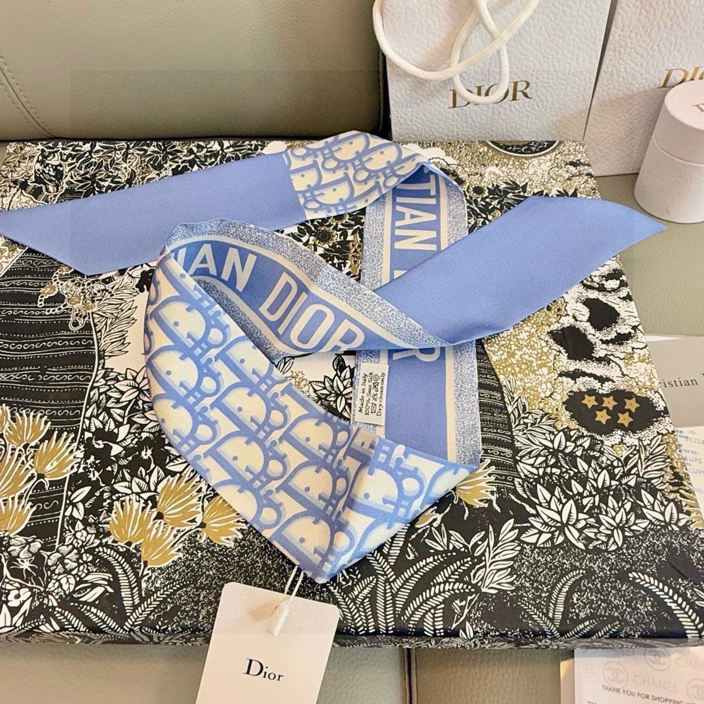 DIOR 26S SCARF 105CM IN SILK 309590