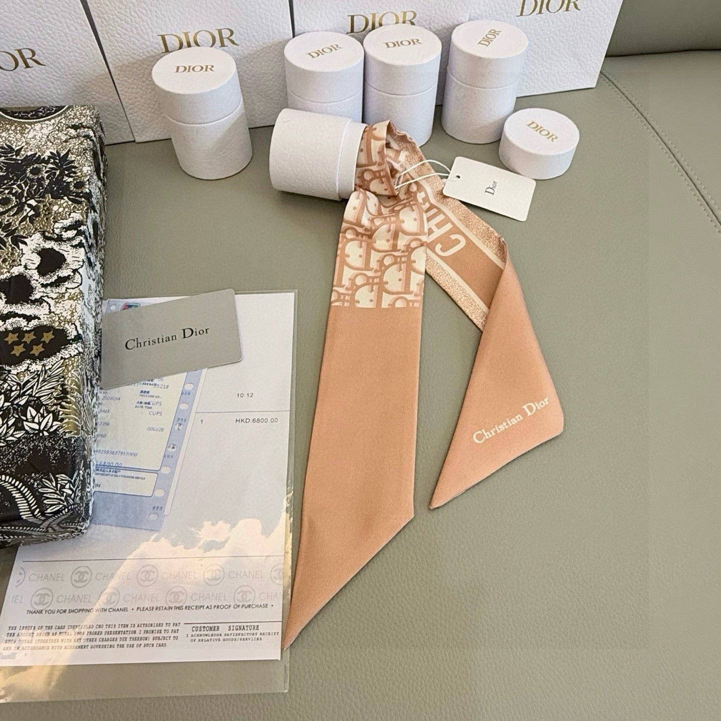 DIOR 26S SCARF 105CM IN SILK 309591