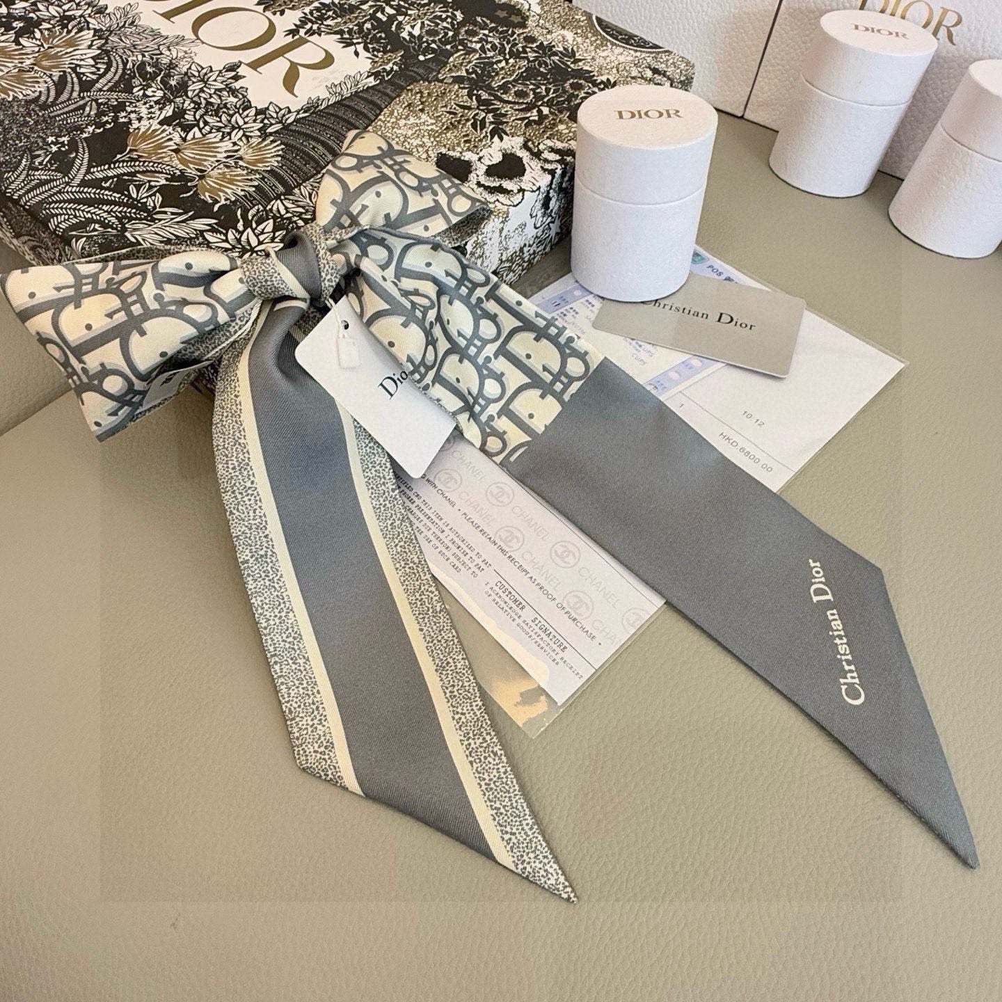 DIOR 26S SCARF 105CM IN SILK 309592