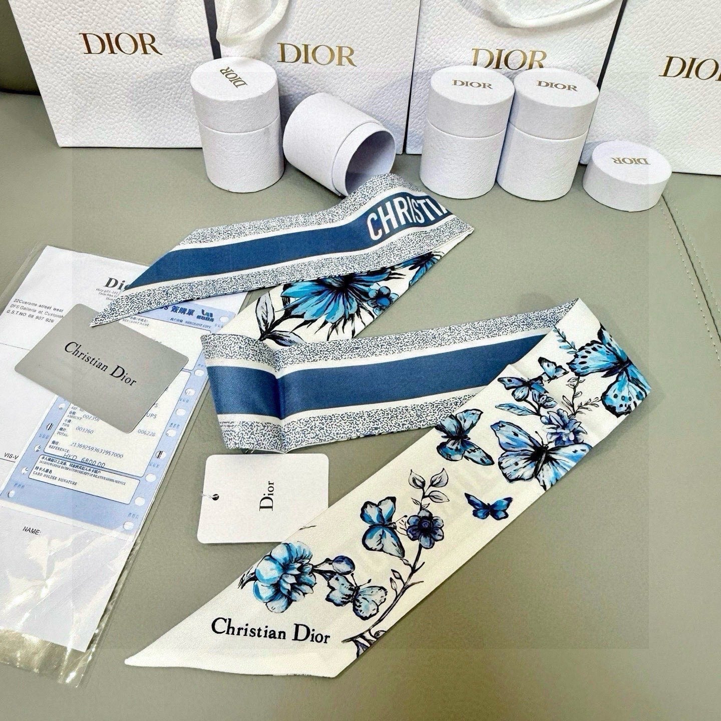DIOR 26S SCARF 100CM IN SILK 305835