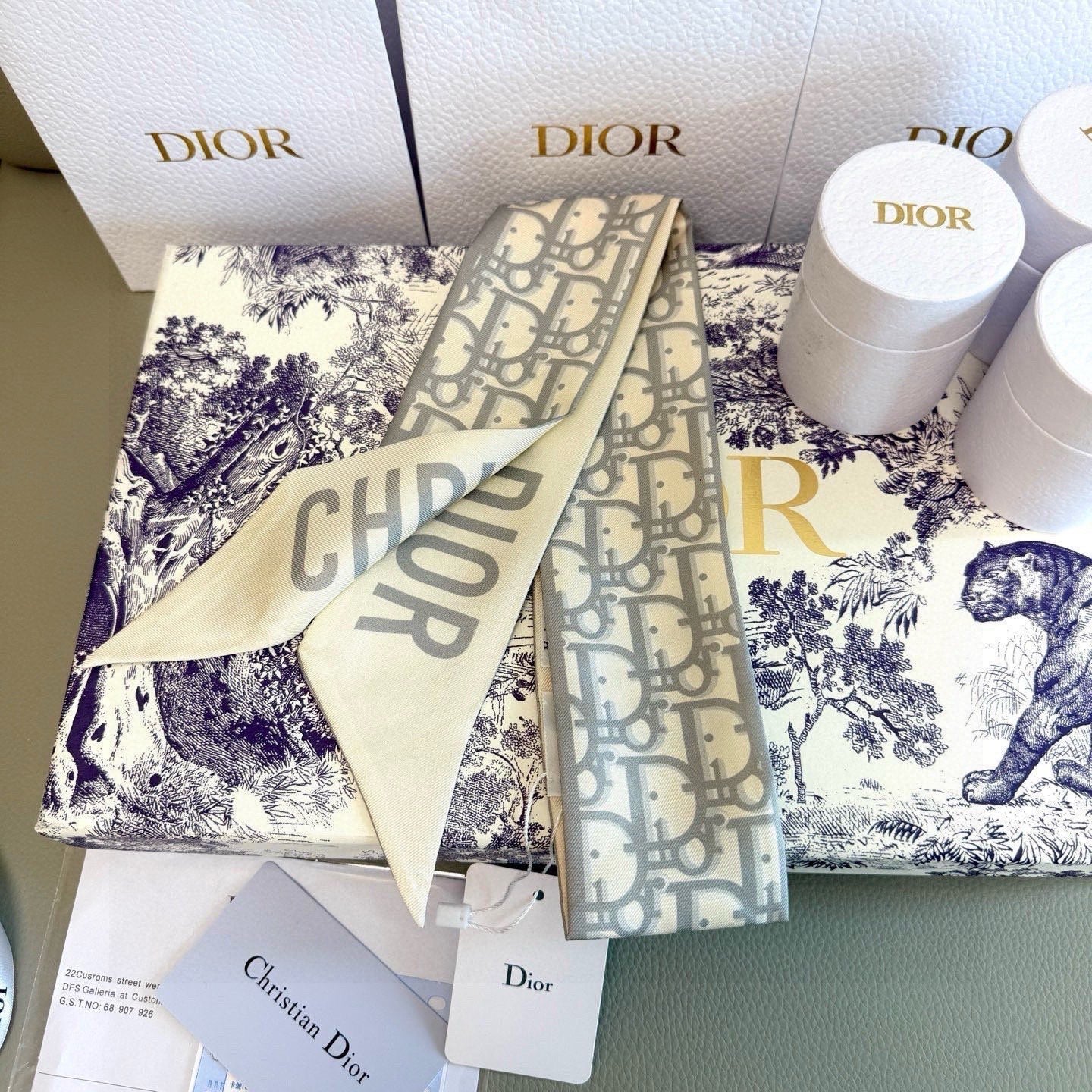 DIOR 26S SCARF 105CM IN SILK 313135