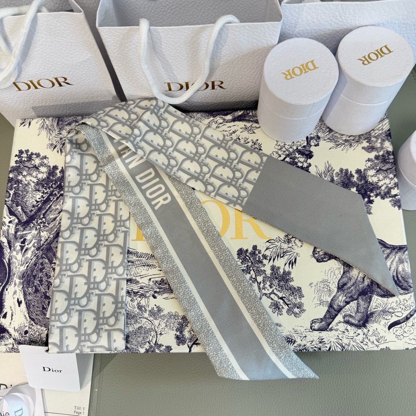 DIOR 26S SCARF 105CM IN SILK 313072