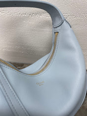 CELINE 25S TEEN LULU BAG 24 IN LIGHT BLUE CALFSKIN GOLD HARDWARE