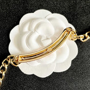 CHANEL 26S CHANEL LETTER LOGO ENAMEL CHAIN NECKLACE IN GOLD METAL WITH CC CHARM 630062