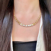 CHANEL 26S CHANEL LETTER LOGO CHAIN NECKLACE IN GOLD METAL WITH CC CHARM 630063
