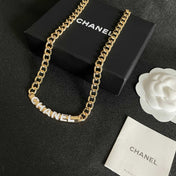 CHANEL 26S CHANEL LETTER LOGO CHAIN NECKLACE IN GOLD METAL WITH CC CHARM 630063