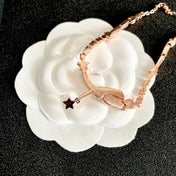 CHANEL 26S CRYSTAL STAR CHARM NECKLACE IN ROSE GOLD METAL 631898