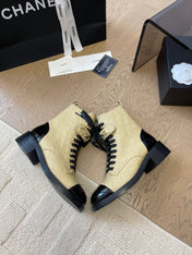 ALPHABET MARTIN BOOTS IN FLAX YELLOW LAMBSKIN