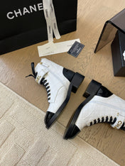 ALPHABET MARTIN BOOTS IN WHITE LAMBSKIN
