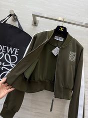 Loewe 25 Logo Jersey Track Jacket Green Cotton