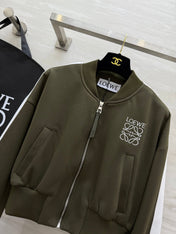Loewe 25 Logo Jersey Track Jacket Green Cotton
