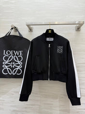 Loewe 25 Logo Jersey Track Jacket Black Cotton