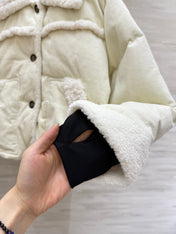 MONCLER 25S VELVET FUR JACKET 306106