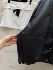CHANEL 25S STAND-COLLAR LEATHER JACKET 291
