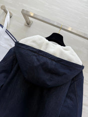 MONCLER 25S COTTON DENIM HOODED JACKET 345